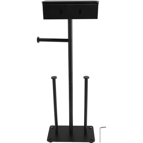 Freistehende WC-Papierhalterung Edelstahl schwarz, modern (1/5)