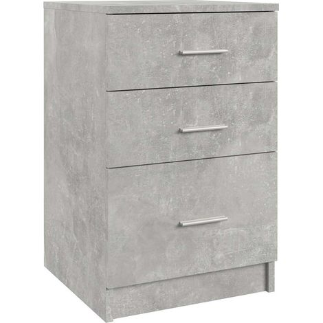 Maison Exclusive - Mesita de noche madera contrachapada gris horm (1/5)
