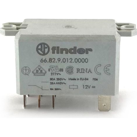 FINDER 66.82 RELE 12VDC 2Ctos 30Amp (1/2)