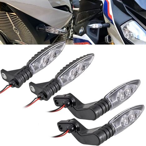 RHG Avec B M W F650gs F700gs F800g F800r F800s F800st Hp2 Sport K1200r K1300r R1200gs R1200r, Ambre (Lentille Blanche) Deux clignotants arrière
