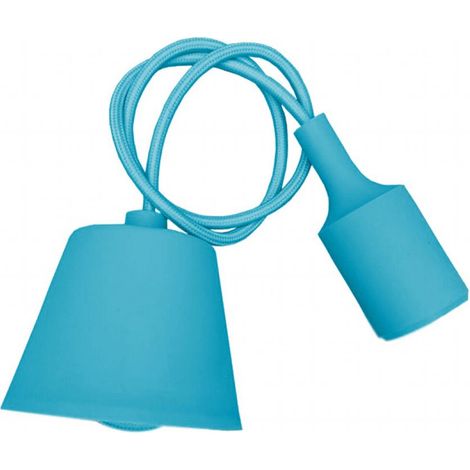 V-TAC E27 Pendelleuchtenfassung (max. 60 W) aus blauem Silikon