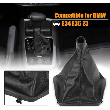 Manette de vitesse avec soufflet en cuir pour conduite à gauche, compatible BMW E34 E36 Z3, levier de vitesses avec gaine de protection (1/5)