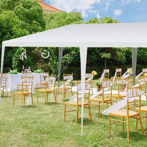 Cadre Acier et Toile PE Tonnelle Tente de Réception 3x6m Imperméable Protection Soleil Jardin et Mariage (1/5)