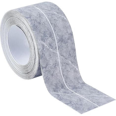 Cinta de sellado con diseño de mármol, impermeable, apta para juntas en encimeras de cocina, fregaderos, etc. (1 metro de largo, 1 rollo) (1/5)