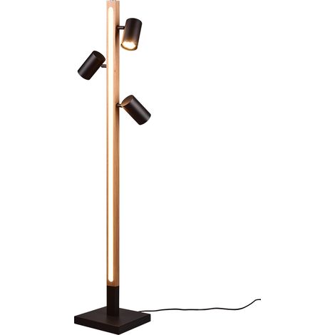 Piantana LED, metallo, nero opaco, 22x130x22 cm, Marley (1/3)