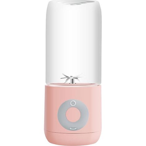Mini blender portable personnel à smoothies, presse-agrumes électrique USB, mixeur à fruits domestique avec 6 lames, batterie 1500 mAh, rose, idéal pour le bureau, la cuisine et la maison. (1/5)