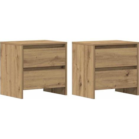 Maison Exclusive - Armario de Noche 2 pcs Roble artesanal 45 x 34