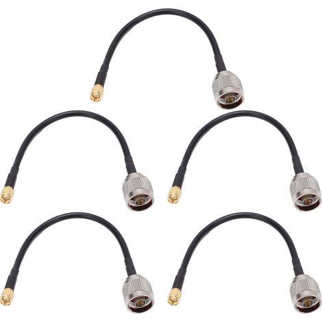 RF NJ auf SMA-J Koaxialkabel, 5 Stück, Audiostecker, geschirmtes Verlängerungskabel TFL-RG58-21, 50 Ohm (1/5)