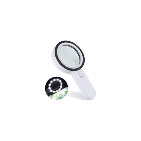 Loupe Lecture, Loupe Grossissante 12 LED Loupe 30X, Grande Loupe Lumineuse Loupe de Poche pour Bijoutier, Horloger, Artisanat, Enfant, Personnes âgées, etc (1/5)