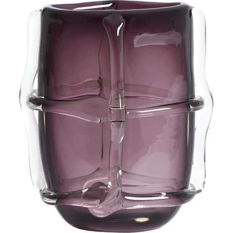 Light & Living Vase LATERZA aus bernsteinfarbenem Steinzeugglas –