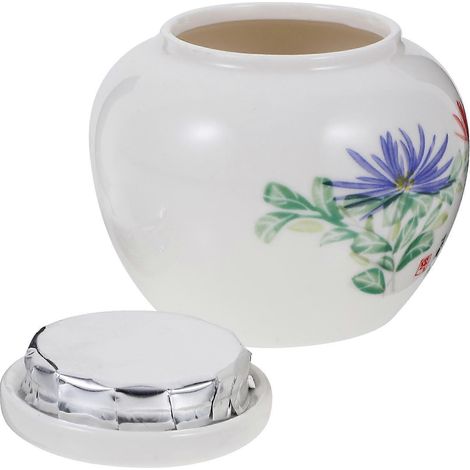 Bocal de conservation du thé en porcelaine avec fermeture hermétique et matériau céramique. (1/5)