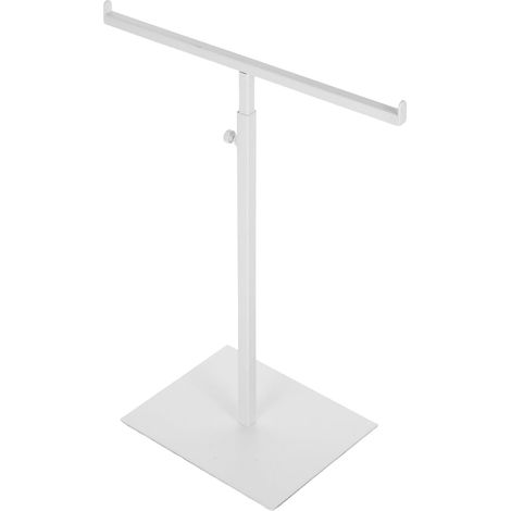 Verstellbarer T Förmiger Taschenständer aus Metall mit Doppelhaken für Handtaschen und Rucksäcke für Büro und Zuhause Kratzschutz für Taschen und Gürtel (1/5)