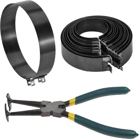 MINKUROW Confezione da 15 fasce elastiche per fasce elastiche con 14 fasce elastiche da 62-145 mm e 1 pinza, fascia elastica per motore auto, compressore, set fasce elastiche, attrezzo (1/5)