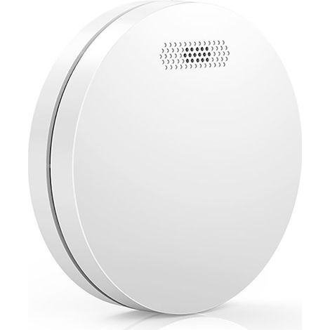 Detecteur de fumée 10 Ans Pile, Pas de LED Clignotante, sans perçage, Alarme Incendie (Set de 1) (1/5)