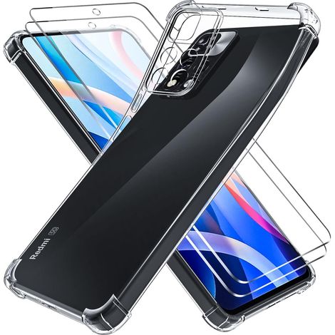 CUSTODIA TRASPARENTE PER XIAOMI REDMI NOTE 11 + 2X VETRO TEMPERATO + PROTEZIONE FOTOCAMERA (1/5)