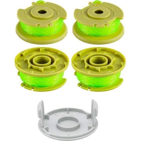 4Pcs Bobine de Rechange pour Tondeuse sans Fil Ryobi One Plus+ AC80RL3 18 V 24 V 40 V,2 mm,3.4 m,avec 1 Capuchon AC14HCA (1/4)