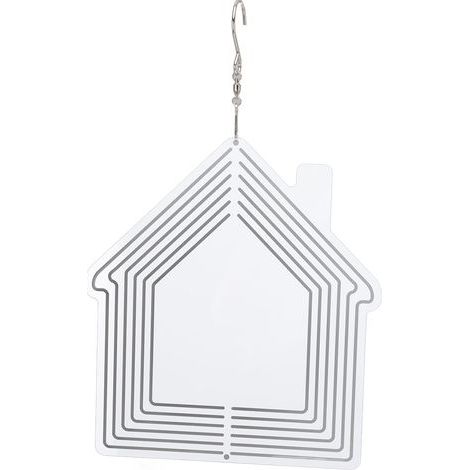 Windspiele zum Selbermachen, Sublimations-Metall-Windspiel, Wärmetransfer, weiße Metall-Windspiel-Ornamente, Weihnachts-Gartendekoration, Heimdekoration (1/5)