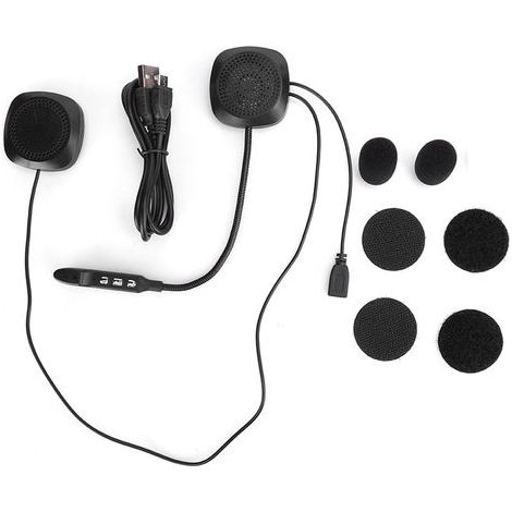 Casque de moto Bluetooth 5.0, casque stéréo, appel mains libres, avec micro (1/5)