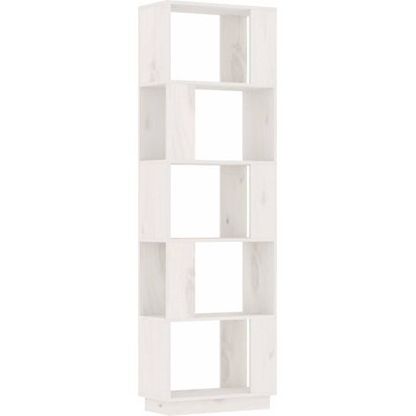 Maison Exclusive - Bücherregal/Raumteiler Weiß 51x25x163,5 cm Mas (1/5)