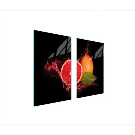 PLAQUE DE PROTECTION EN VERRE POUR POÊLE 75x52 PAMPLEMOUSSE (1/5)