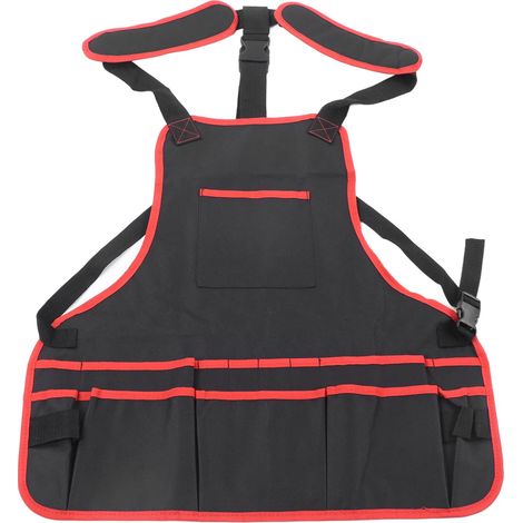 Tablier à outils à poches multiples, résistant à l'huile, imperméable, en tissu Oxford, réglable, pour le travail du jardin, la cuisine, le t