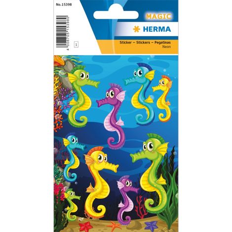 Pegatinas magic seahorse neon