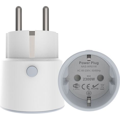 2-teiliger Smart Plug, Smart Home WLAN-Steckdose, mobiler Fernstecker, Stromüberwachung, 10-A-Steckdose, kein Hub erforderlich, funktioniert mit Amazon Alexa und Google Home