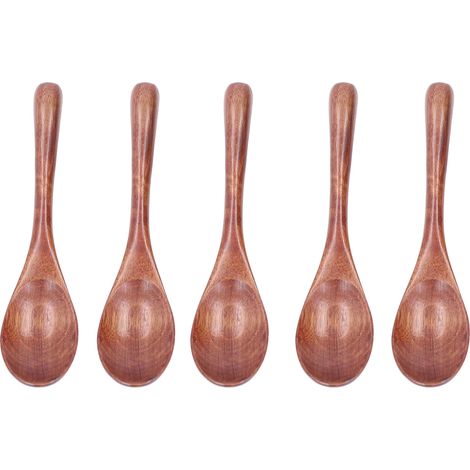 Cuillère en Bois pour Cuisine, Long Manche pour Soupe et Mélange, Ustensile Polyvalent (1/5)