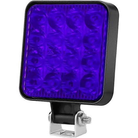 Barre LED carrée HAOLIDE Mini Offroad pour VTT, SUV, camions, bateaux, 4x4, projecteur de route, 12V/24V, bleu (1/5)