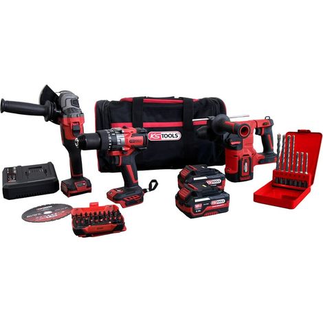 Pack Outillage électroportatif - Perceuse, Meuleuse, Perforateur et accessoires (1/3)