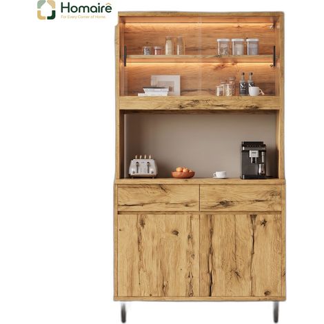 Sideboard Eiche en MDF und Spanplatten und Spanplatten 100 x 40 x 185 cm HOMAIRE (1/5)