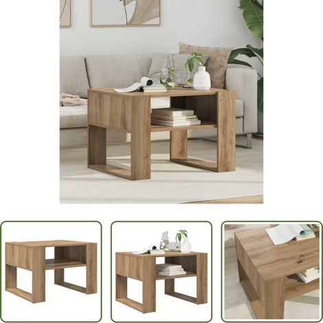 Wohnzimmer Tisch - Couchtisch Artisan-Eiche 66 x 53 x 45 cm Holzwerkstoff (1/5)