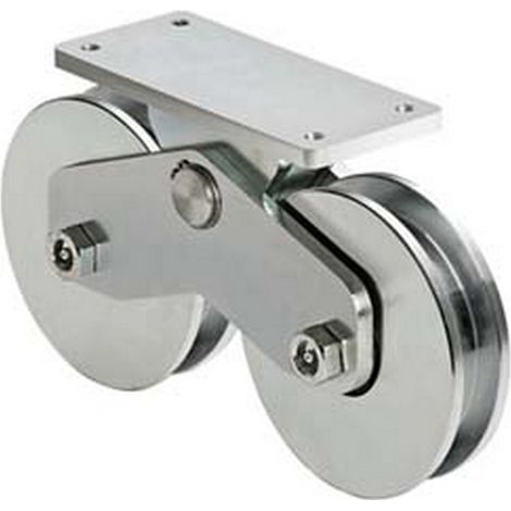 1PZ RUOTE COMBINATE GOLA SEMITONDA PIASTRA SUPERIORE ART. 339 160 mm157
