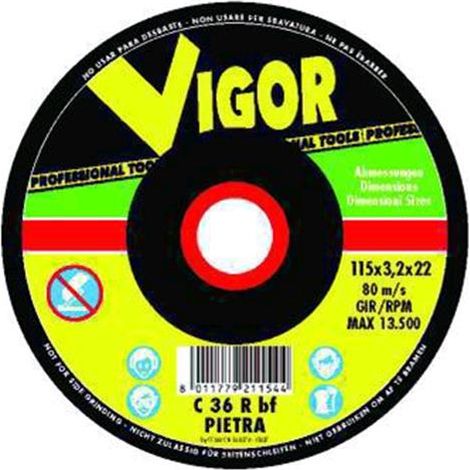 Mole Abrasive Vigor Marmo Centro Depresso 115X3  X22 Cf.25Pz