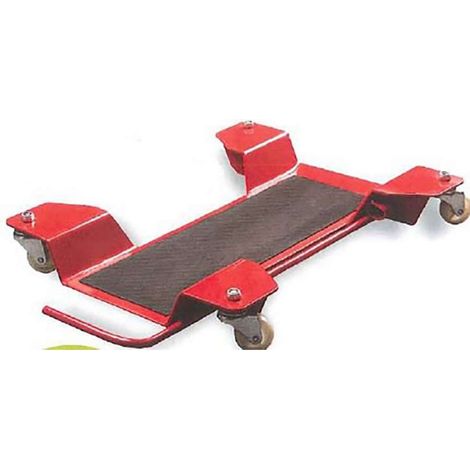 Cavalletto moto centrale con ruote supporto in ferro verniciato (1/2)