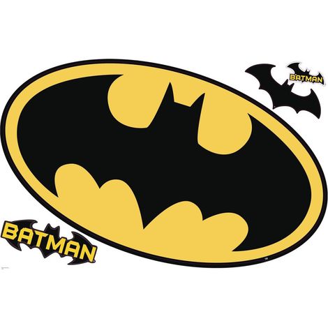 Sticker ardoise repositionnable logo Batman DC Comics 68,6CM X 101,6CM (1/3)