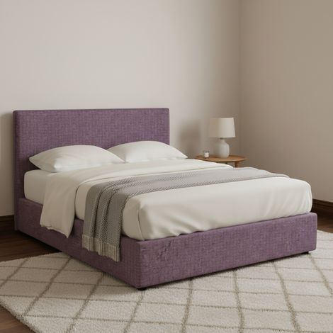 Letto Piazza e Mezza Redditch, Sfoderabile, Contenitore Made in Italy, Viola Lilla (1/4)