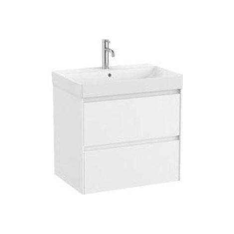 Pack Unik mueble blanco de 2 cajones + lavabo ONA - ROCA Medidas: 650x460x645 mm