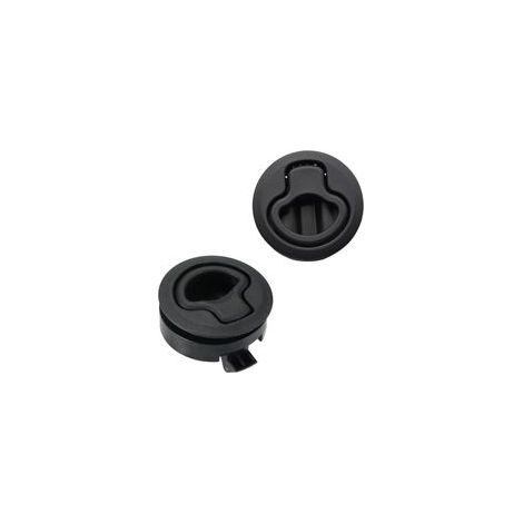 Loquet de Trappe Loquet Verrouillage en Alliage de Zinc Hatch Verrou Slam Flush Pull Hatch Porte Affleurante Tirer Trappe Slam Loquet pour Yacht Remorque Camper Deck Hatch Door Cabinet, Noire 2