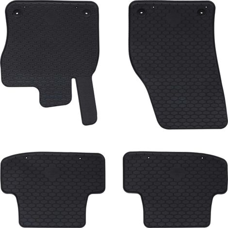 Car Mat 4 pcs Black suitable for AUDI Q2 2017 Rubber vidaXL