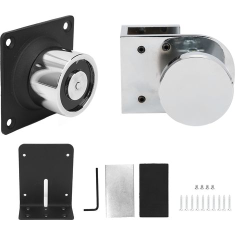 Arrêt de porte électromagnétique Acier moulé 60kg 12V/24V pour portes coupe-feu et vitrées sans cadre installation facile (1/5)