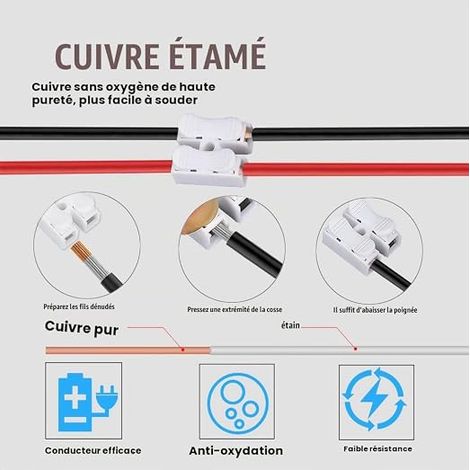 Cable electrique 2 conducteurs pour lumiere LED Automobile Bateau (1/4)