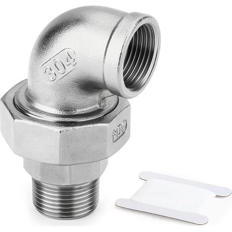 1 pièce 1/2" BSP Elbow femelle et mâle raccords de tuyau 304, raccord de tuyau