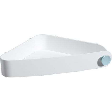 Lot de deux etageres d angle pour douche et salle de bain rangement gain de place deco esthetique pour accessoires et produits (1/5)