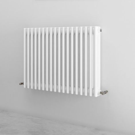Acezanble 600x830mm 3 Column White Horizontal Traditional Cast Iron Style Radiator