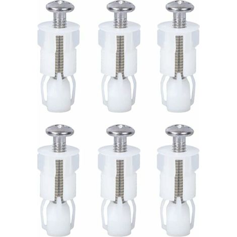 Lot de 6 fixations pour abattant WC, vis d'expansion – DELKEVIC