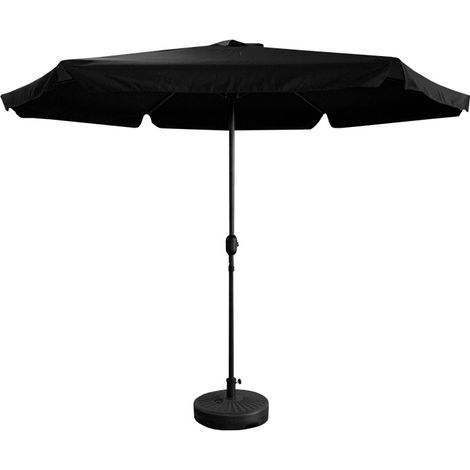 Aga Parasol de jardin 300 cm MR2027 Noir