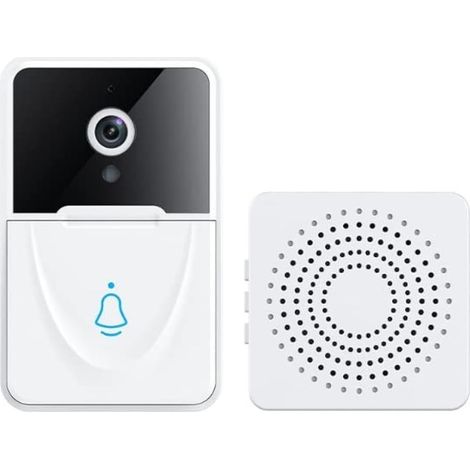 Sonnette vidéo sans fil avec caméra de sécurité visuelle intelligente avec détection de mouvement vision nocturne 2 voies audio surveillance en temps réel (1/5)