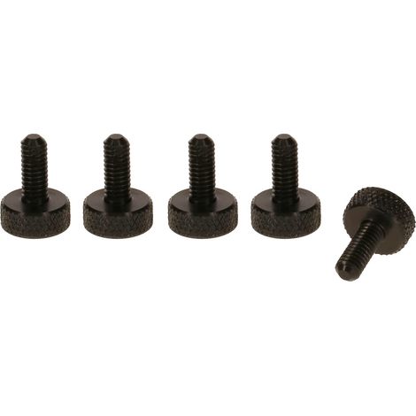 Vis à oreilles Aluminium M6x10mm Noir Anodisé Lot de 5 - Serrage Manuel Sans Outil - Pour Assemblages Légers et Réglages Précis (1/5)