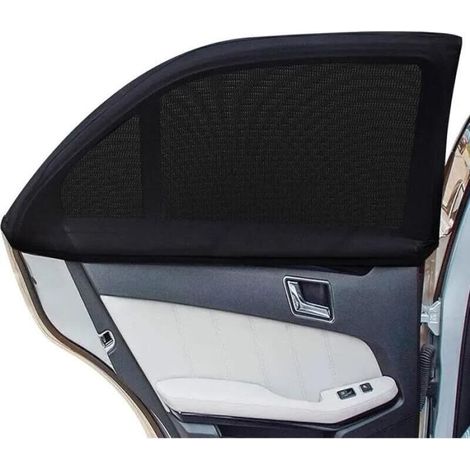 2 Pcs Pare Solaire Voiture Bébé,Chaussette Voiture Pare Soleil Protection UV,Universel Voiture Pare Soleil pour Vitres Latérales (1/4)